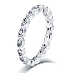 Beading Marquise Zircon Silver Ring for Women