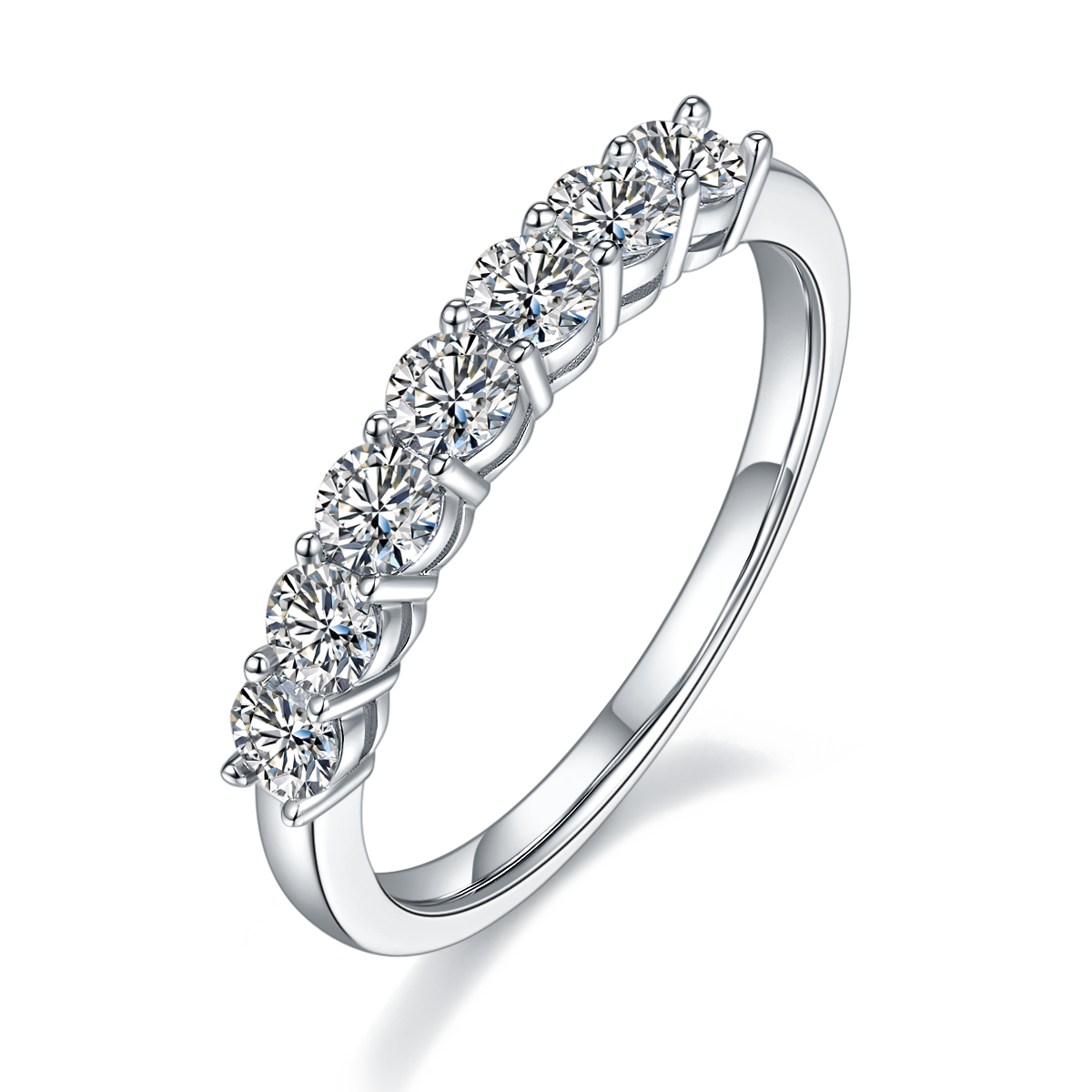 7 Moissanite (0.7 ct) Band Ring