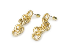 Golden Round Chains Drop Earrings