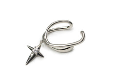 Single Cross Star C Shape Ear Clip