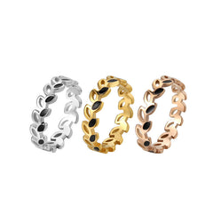 Wholesale Fashion Korean Edition Olive Branch Women's Titanium Steel Ring for Foreign Trade Jewelry