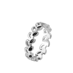 Wholesale Fashion Korean Edition Olive Branch Women's Titanium Steel Ring for Foreign Trade Jewelry