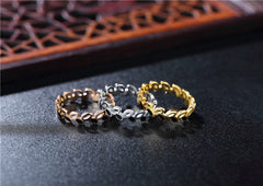 Wholesale Fashion Korean Edition Olive Branch Women's Titanium Steel Ring for Foreign Trade Jewelry