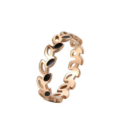 Wholesale Fashion Korean Edition Olive Branch Women's Titanium Steel Ring for Foreign Trade Jewelry