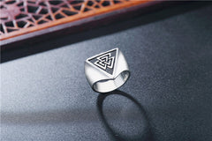 Planderful Collection Everyday Genie Men's Vintage Titanium Steel Ring