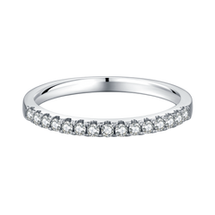 0.33Carat Round Cut Moissanite Half Eternity Ring