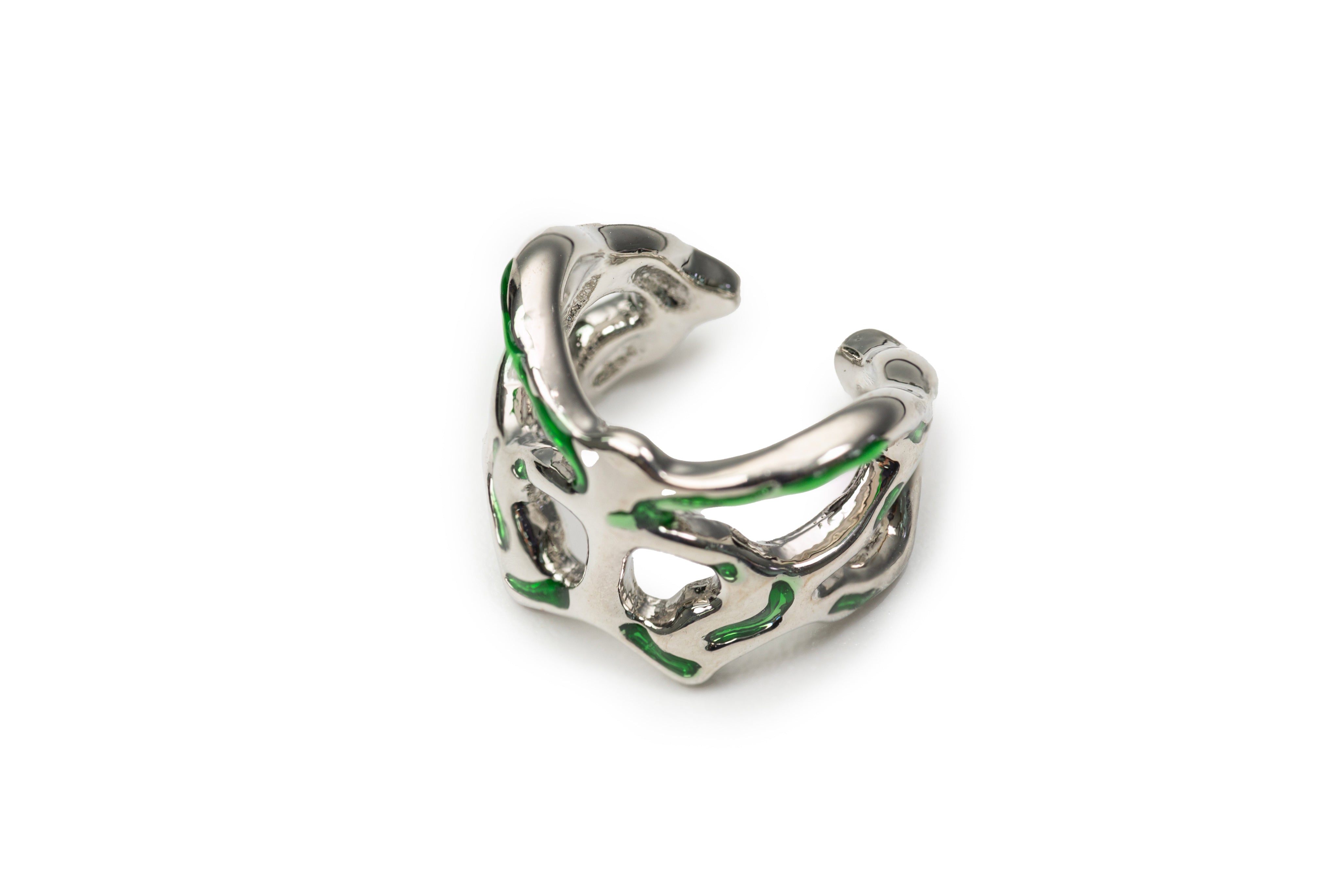 Silver Monster Ear Clips