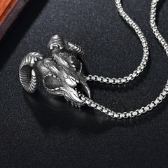 Goat Head Titanium Steel Pendant for Men