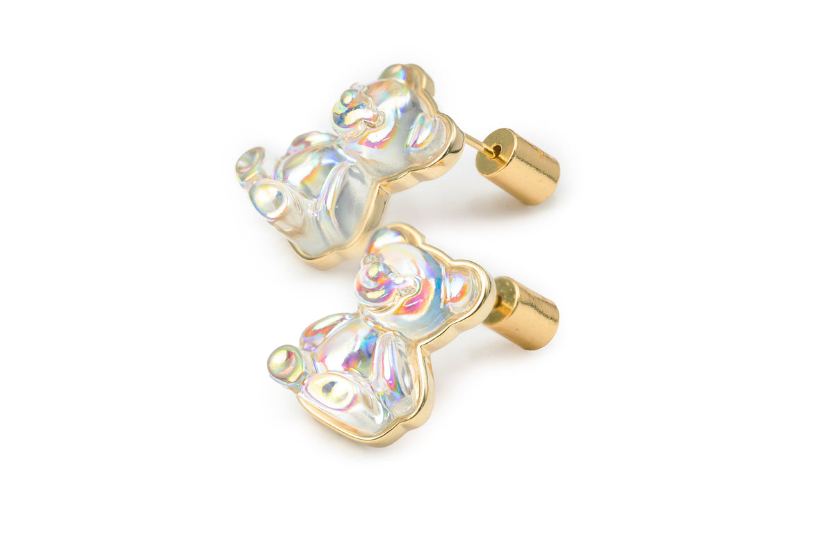 Golden Gummy Bear Studs Nap Earrings