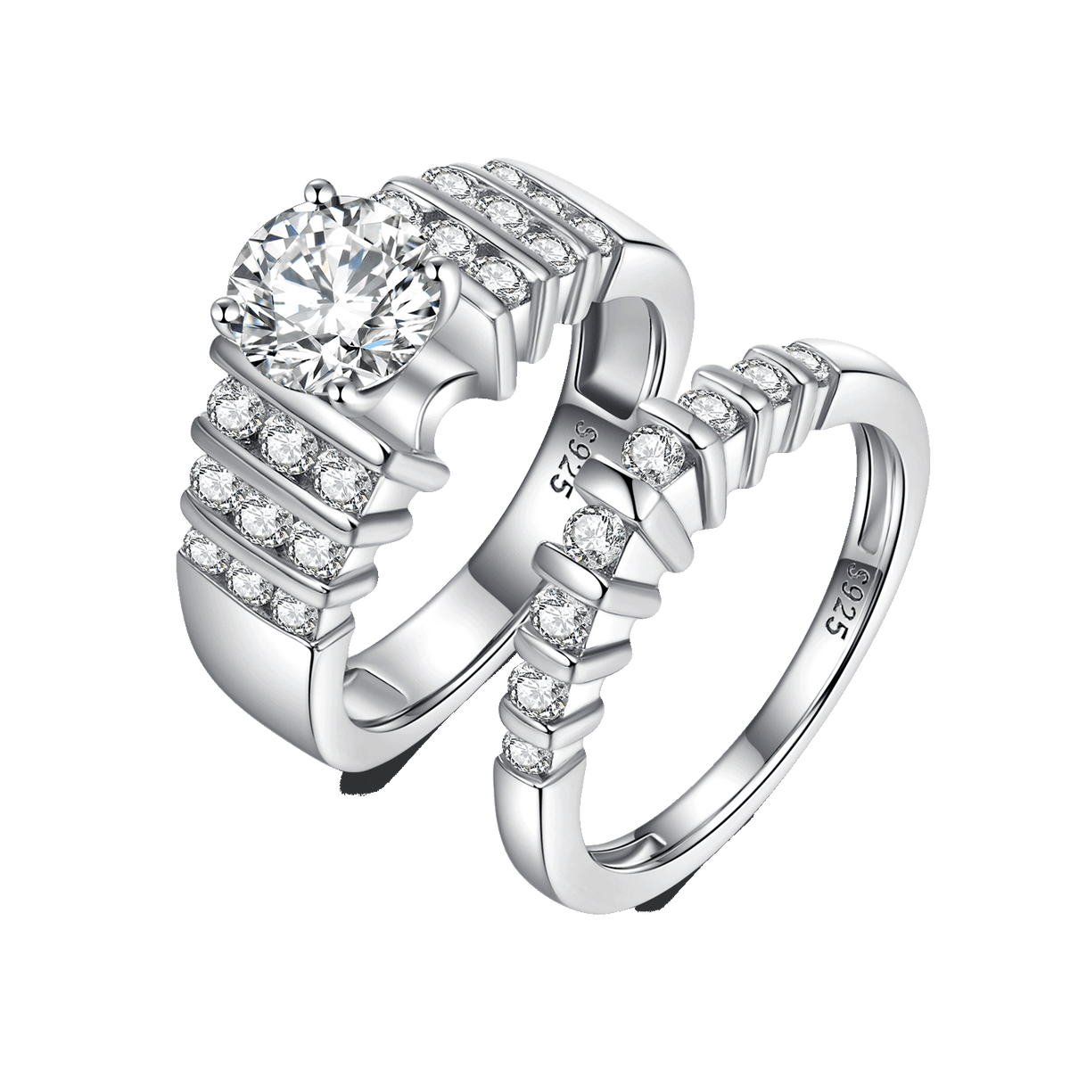 Stylish Round Cut Moissanite Semi Eternity Ring Pack