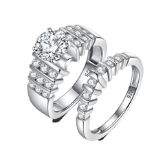 Stylish Round Cut Moissanite Semi Eternity Ring Pack