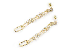 Golden Long Chain Drop Earrings