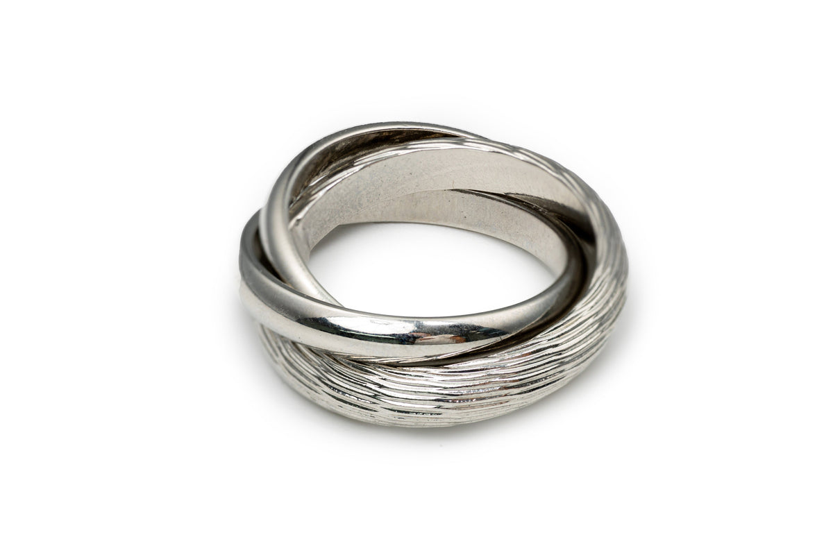 Steel Trinity Ring - Silver Ring