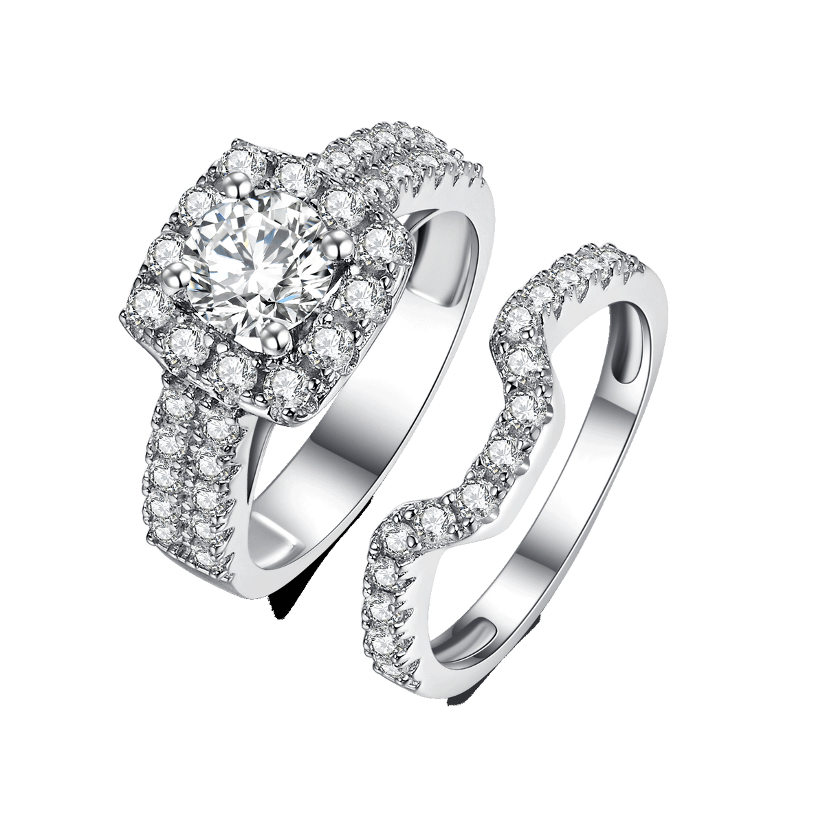 Soleste Moissanite Round Engagement Ring Pack