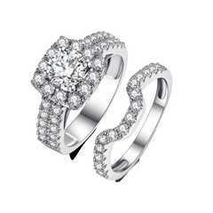 Soleste Moissanite Round Engagement Ring Pack