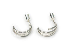 Golden / Silver  Moon Curve Hoops