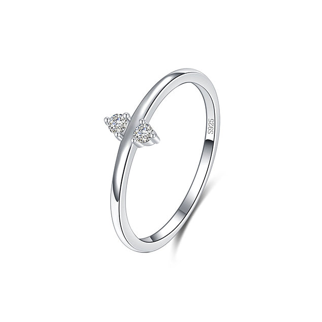 S925 Sterling Silver Temperament Niche Design Ring, Female Zircon Inlaid with European and American Internet Famous Instagram Style Light Luxury Tail Ring Jewelry