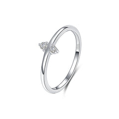 S925 Sterling Silver Temperament Niche Design Ring, Female Zircon Inlaid with European and American Internet Famous Instagram Style Light Luxury Tail Ring Jewelry