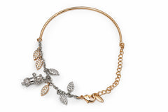 Bi-Colour Leaf Bracelet for Women