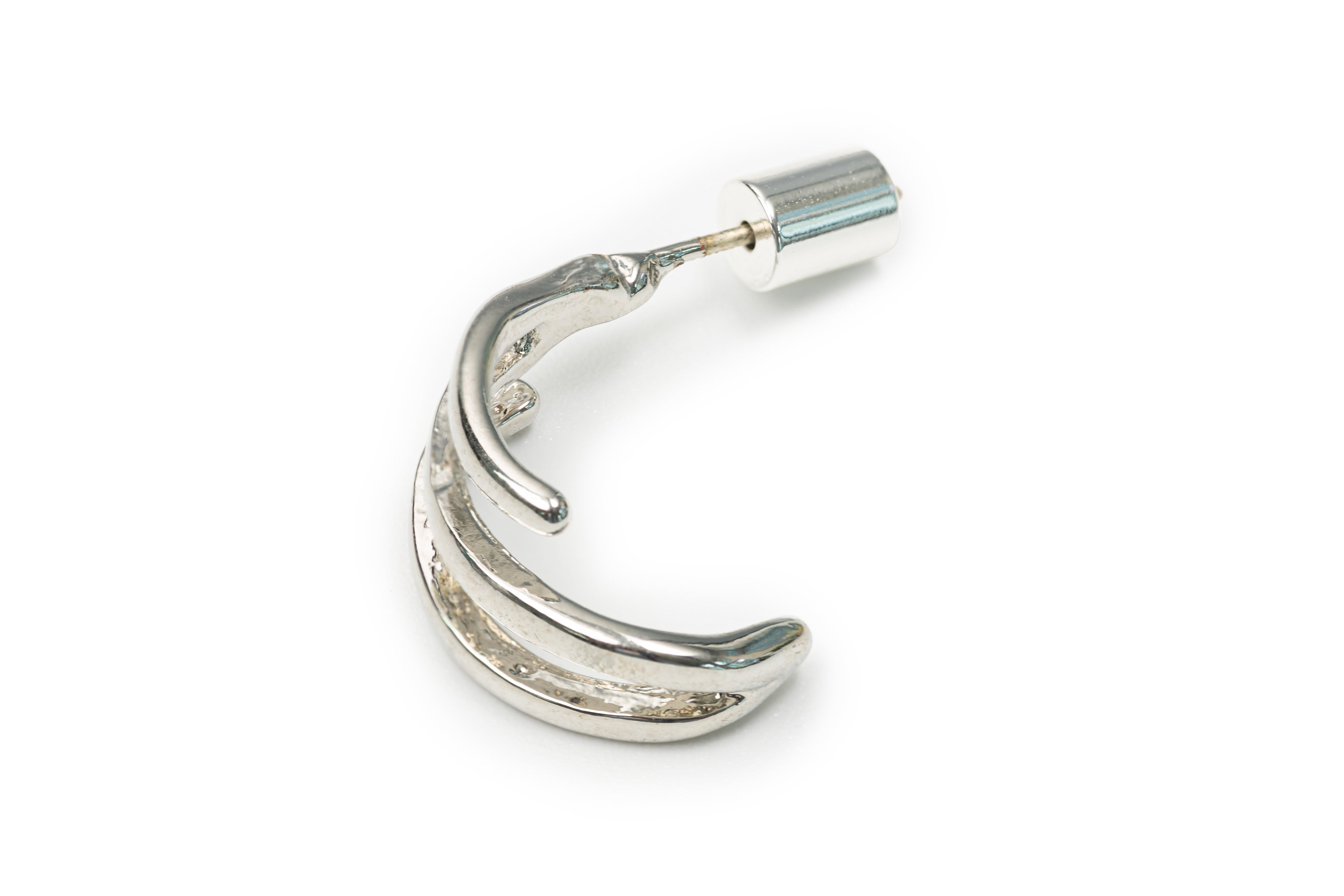 Golden / Silver  Moon Curve Hoops