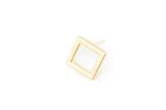 Golden Square Block Earrings