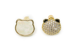 Golden Panda Panda Studs Nap Earrings