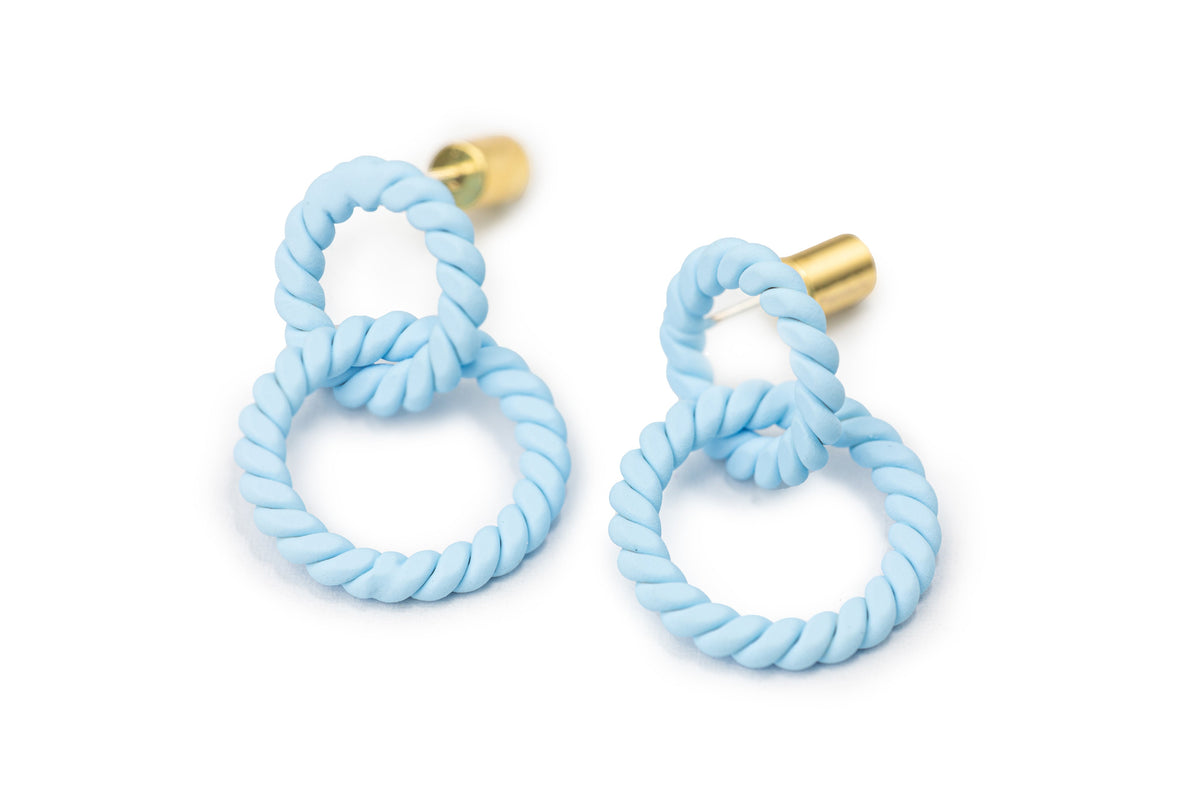 Ocean Blue Loops Drop Earrings