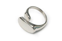 Glazed Curve Ring - Silver Ring for Women