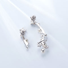 Asymmetric Enamel Meteor Ear Clips and Studs