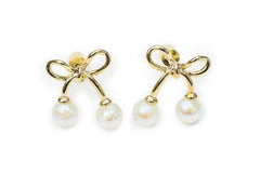 Golden Bow Studs - Golden Studs for Women