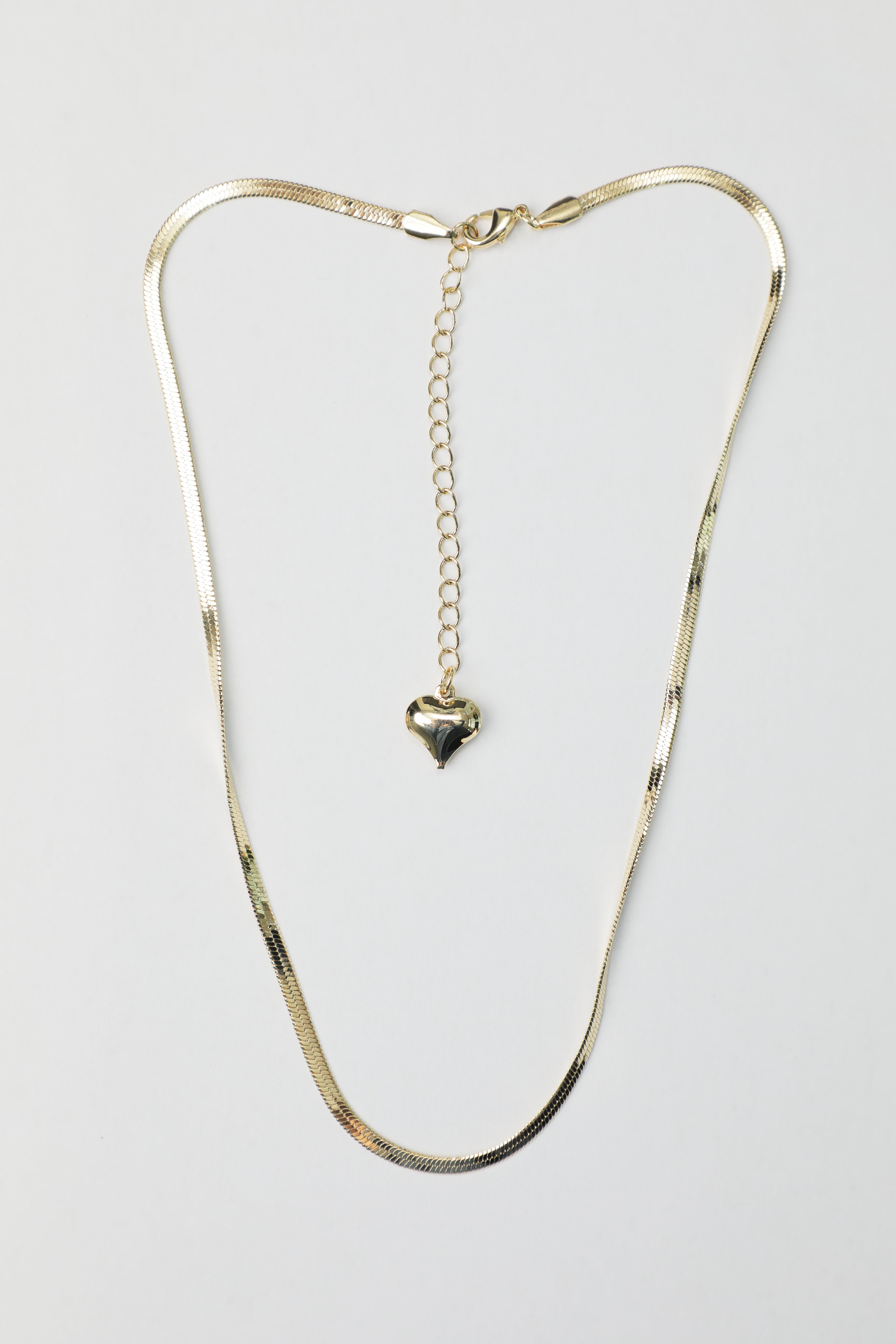 Golden Serpentine Heart Necklace