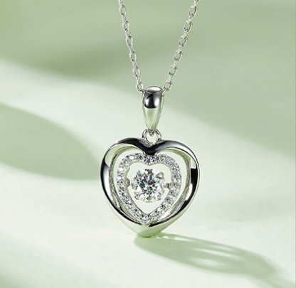 Heart Shape 0.5Carat Moissanite Necklace