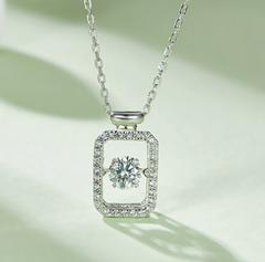 Perfume Bottle 0.5Carat Moissanite Necklace