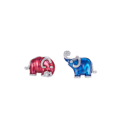 Couple Elephant Enamel Studs for Women