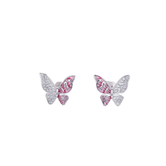 Musical Butterfly Enamel Studs for Women