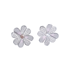 Peach Blossom Enamel Studs for Women