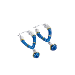 Starry Sky Enamel Drop Earrings for Women