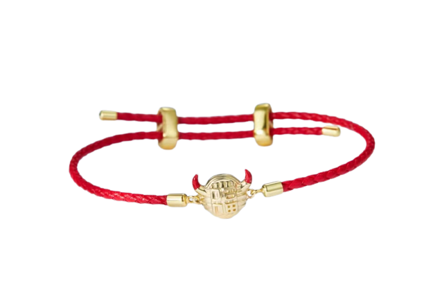 18K Gold Fortunate Cow Enamel Bracelet