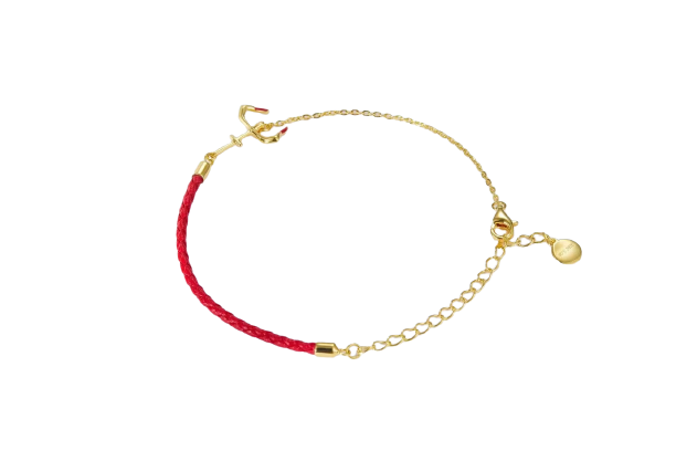 Golden Chain with Enamel Bracelet for Women