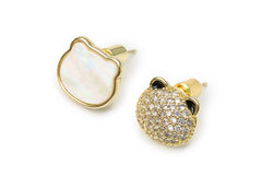 Golden Panda Panda Studs Nap Earrings