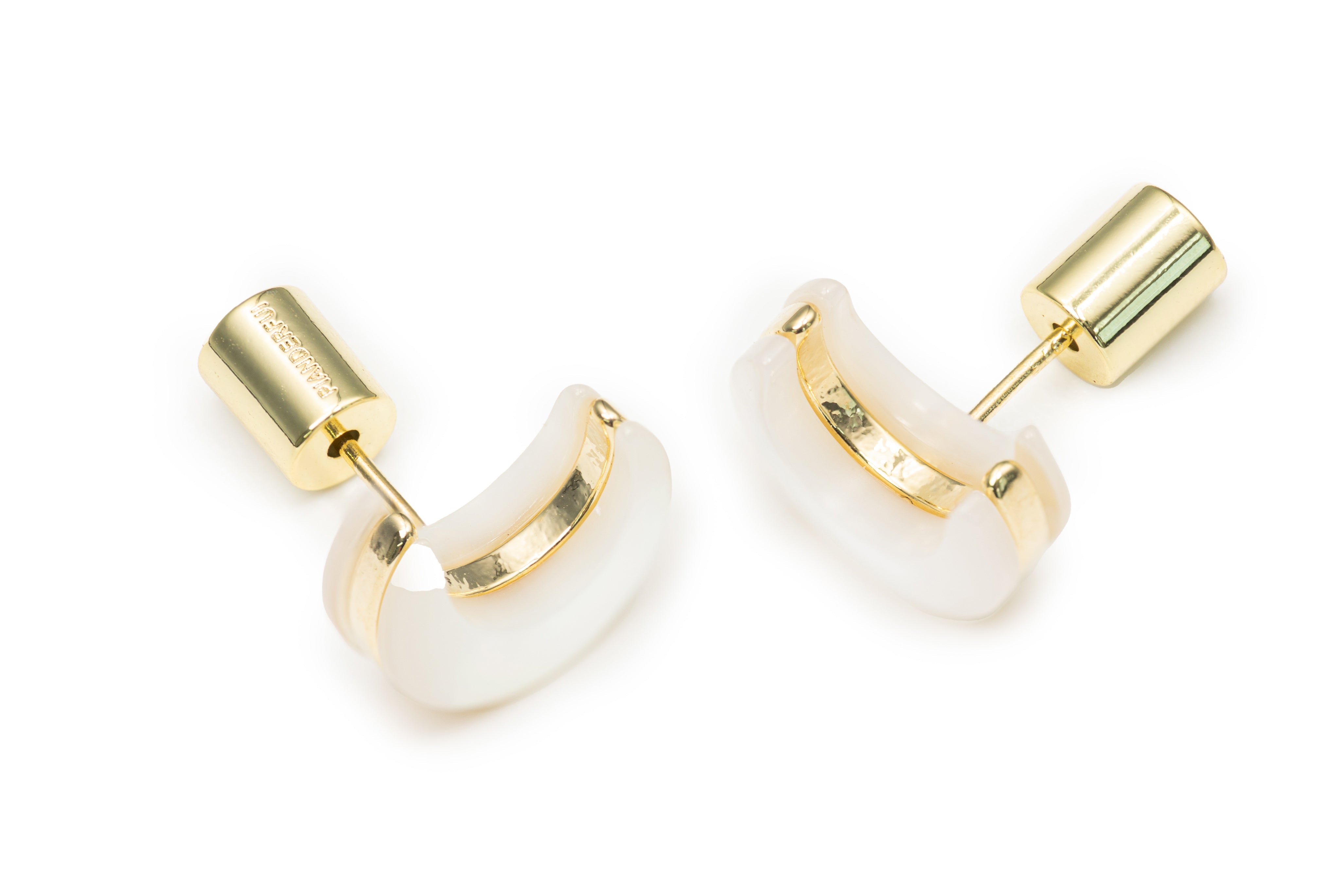 Golden Moon Shell Studs