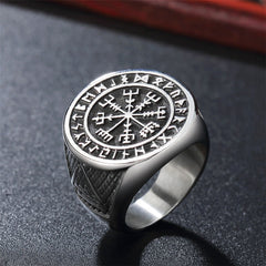 Nordic Viking Triangle Titanium Steel Men's Ring