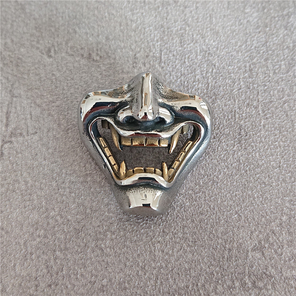 Halloween Prajna Ghost Bucktooth Titanium Steel Pendant for Men