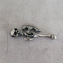 Halloween Skull Tomahawk Titanium Steel Pendant for Men