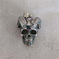 Halloween Skull Sheep horn Beast Titanium Steel Pendant for Men