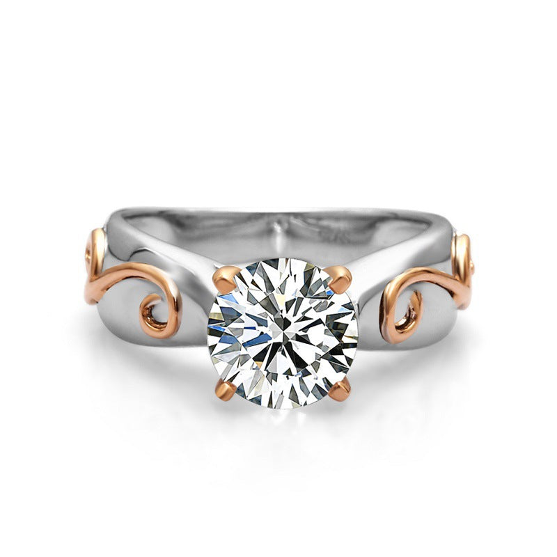 Golden and Silver S925 Silver Zircon Rings for Women