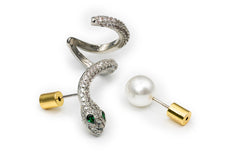 Snake and Pearl Studs