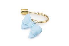 Ocean Blue Bow Hoops