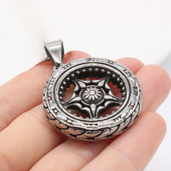 Roman Digital Tire Titanium Steel Pendant for Men