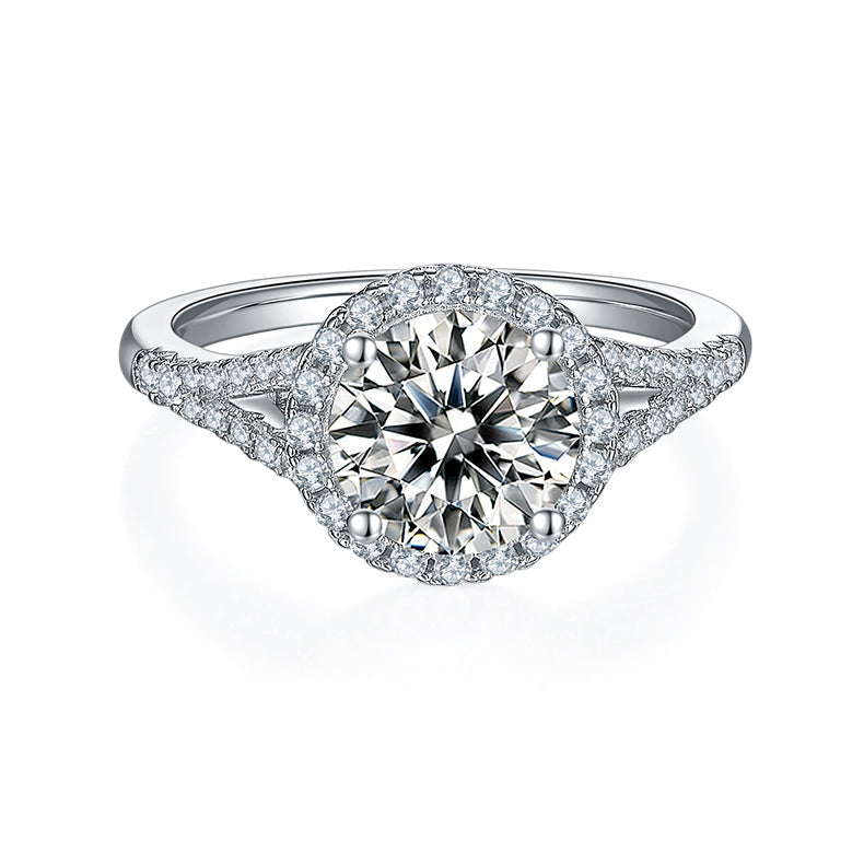 Soleste Halo 2.0 Carat Moissanite Engagement Ring